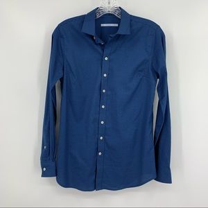 Southern Tide Blouse Button Down Mini Check Blue Plaid Gingham Size 2